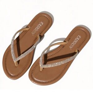 NWOT Rhinestone sandals